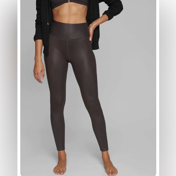Athleta Pants - Athleta Black High Rise Chaturanga Shine Tight legging. Size small